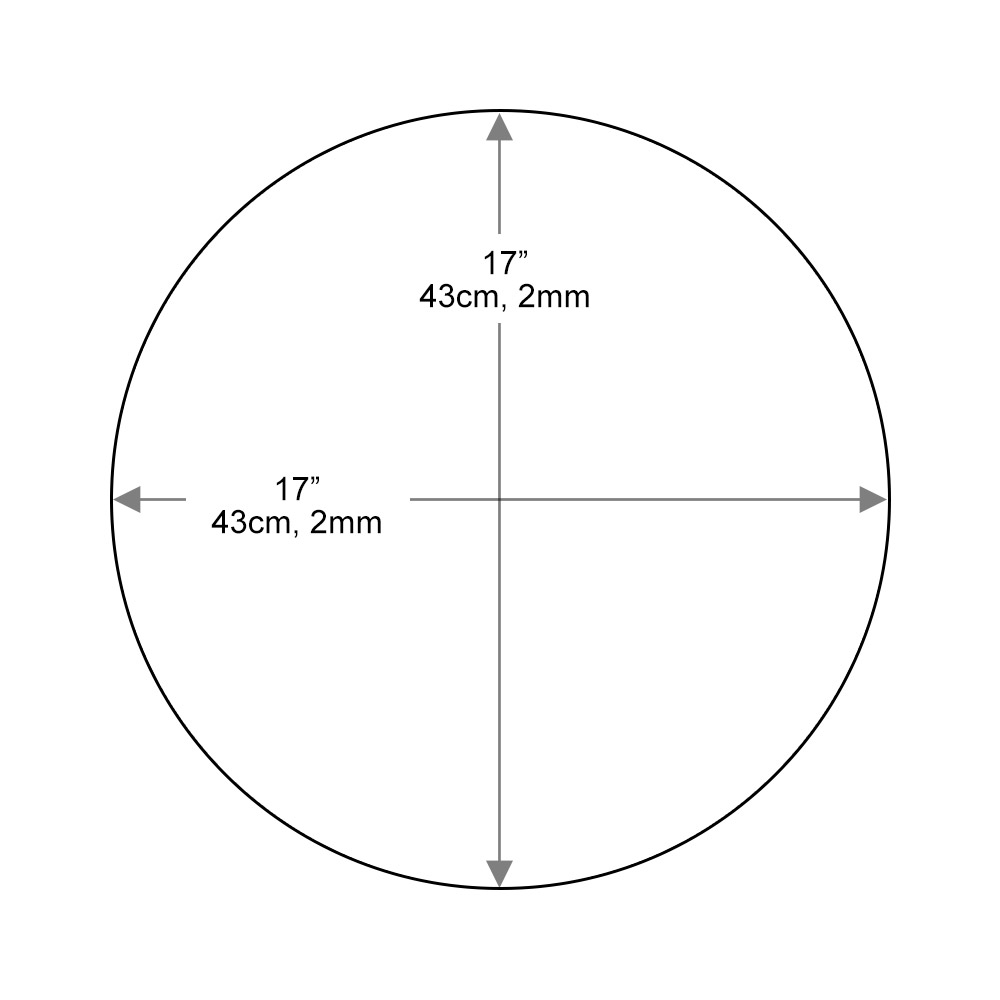 17 inch round glass