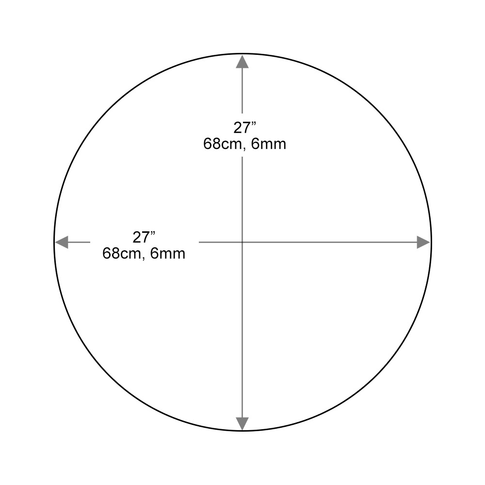 27 round glass table top