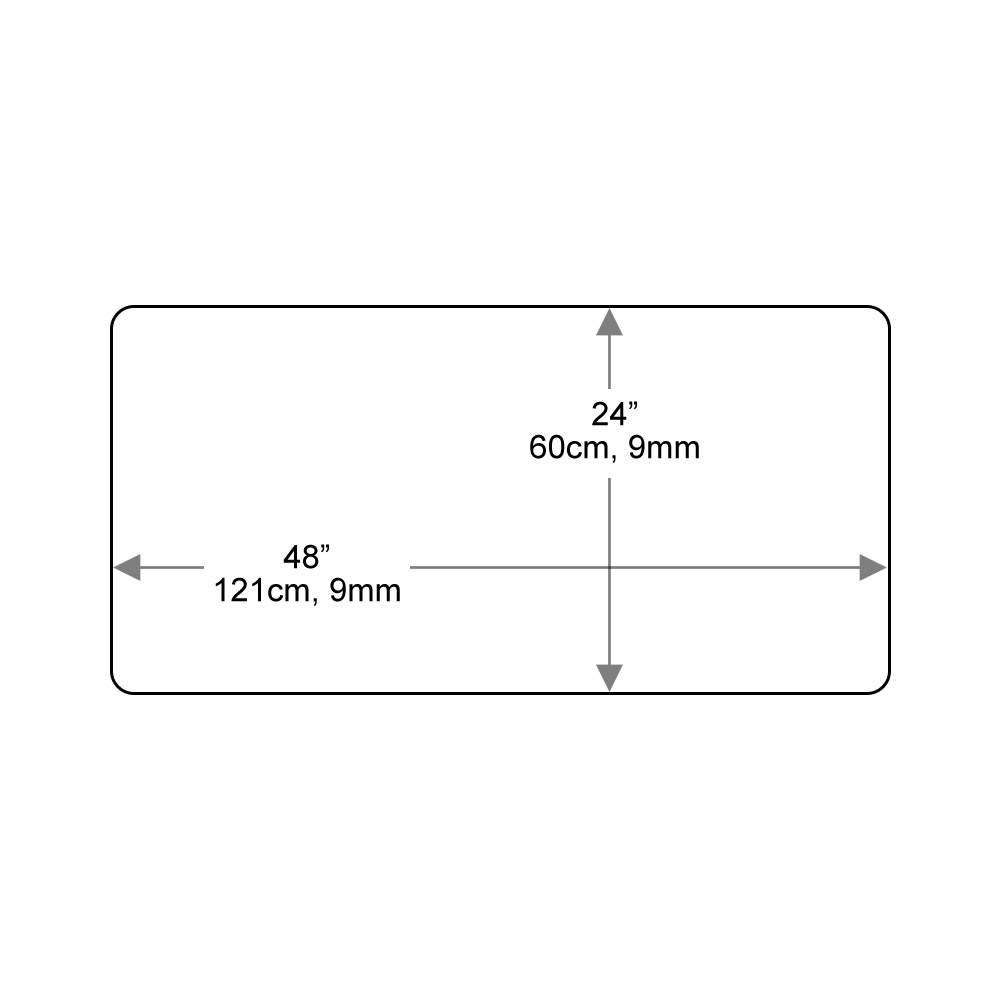 24 x 48 glass table top