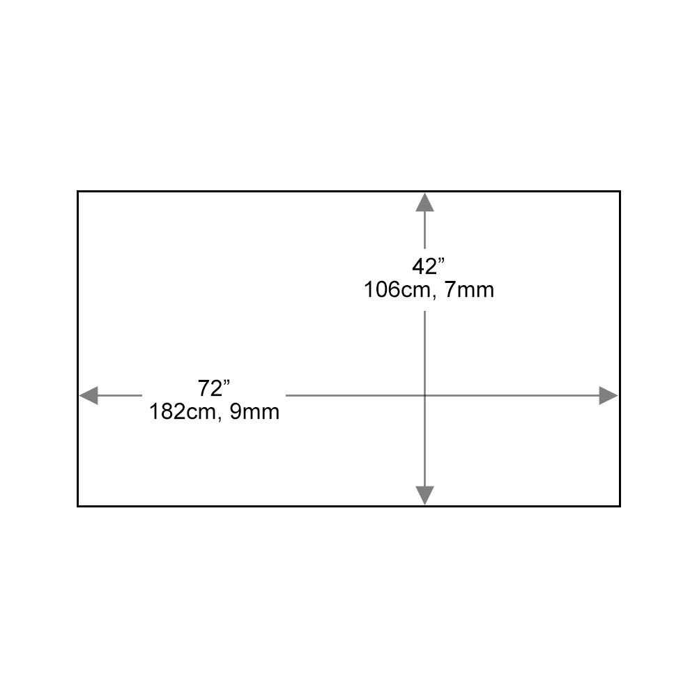 42 x 72 rectangle glass table top